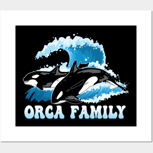 orca family vintage Posters and Art